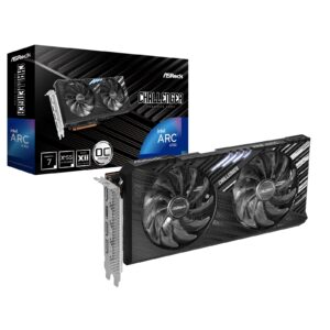 <b>Intel Arc A750 Challenger SE OC 8GB</b><br/><br/><b>Key Features</b><br/>Dual Fan Design<br/>Stylish Metal Backplate<br/>Striped Axial Fan<br/>Ultra-fit Heatpipe<br/>0dB Silent Cooling<br/>Super Alloy Graphics Card<br/><br/><b>Specification</b><br/><br/><b>Graphics Engine</b><br/>- Intel® Arc A750<br/><br/><b>Bus Standard</b><br/>- PCI® Express4.0 x16<br/><br/><b>DirectX</b><br/>- 12 Ultimate<br/><br/><b>OpenGL</b><br/>- 4.6<br/><br/><b>Memory</b><br/>- GDDR6 8GB<br/><br/><b>Engine Clock</b><br/>- Base Clock: 2200 MHz<br/><br/><b>Compute Units</b><br/>- 448<br/><br/><b>Memory Clock</b><br/>- 16 Gbps<br/><br/><b>Memory Interface</b><br/>- 256-bit<br/><br/><b>Resolution</b><br/>- Digital Max Resolution: 7680x4320<br/><br/><b>Interface</b><br/>- 1 x HDMI™ 2.0b<br/>- 3 x DisplayPort™ 2.0 up to UHBR 10<br/><br/><b>HDCP</b><br/>- Yes<br/><br/><b>Multi-View</b><br/>- 4<br/><br/><b>Recommended PSU</b><br/>- 650W<br/><br/><b>Power Connector</b><br/>- 2 x 8-pin<br/><br/><b>Accessories</b><br/>- 1 x Quick Installation Guide<br/><br/><b>Dimensions</b><br/>- 267 x 130 x 48 mm<br/><br/><b>Net Weight</b><br/>- 820g