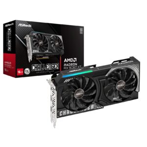 <b>ASRock AMD Radeon RX 9060 XT Challenger OC 16GB</b><br/><br/><b>Key Features</b><br/>Dual Fan Design<br/>Stylish Metal Backplate<br/>LED Indicator<br/>LED Switch<br/>Striped Axial Fan<br/>0db Silent Cooling<br/>Super Alloy Graphic Card<br/><br/><b>Clock: GPU / Memory</b><br/>Boost Clock**: Up to 3290 MHz / 20 Gbps<br/>Game Clock*: 2700 MHz / 20 Gbps<br/><br/><b>Specifications</b><br/><br/><b>Graphics Engine</b><br/>AMD Radeon RX 9060 XT<br/><br/><b>Bus Standard</b><br/>PCI Express5.0 x16<br/><br/><b>DirectX</b><br/>12 Ultimate<br/><br/><b>OpenGL</b><br/>4.6<br/><br/><b>Memory</b><br/>16GB GDDR6<br/><br/><b>Engine Clock</b><br/>Boost Clock: Up to 3290 MHz<br/>Game Clock: 2700 MHz<br/><br/><b>Stream Processors</b><br/>2048<br/><br/><b>Memory Clock</b><br/>20 Gbps<br/><br/><b>Memory Interface</b><br/>128-bit<br/><br/><b>Resolution</b><br/>Digital Max Resolution: 7680 x 4320<br/><br/><b>Interface</b><br/>1 x HDMI 2.1b<br/>2 x DisplayPort 2.1a<br/><br/><b>HDCP</b><br/>Yes<br/><br/><b>Multi-view</b><br/>3<br/><br/><b>Recommended PSU</b><br/>550W<br/><br/><b>Power Connector</b><br/>1 x 8pin<br/><br/><b>Accessories</b><br/>1 x Quick Installation Guide<br/><br/><b>Dimensions</b><br/>249 x 132 x 41mm<br/><br/><b>Net Weight</b><br/>645g