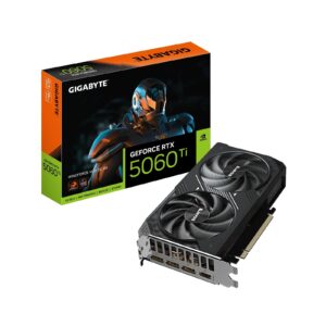 <b>Gigabyte GeForce RTX 5060 Ti WINDFORCE MAX OC 8G</b><br/><br/><b>FEATURES</b><br/>Powered by the NVIDIA Blackwell architecture and DLSS 4<br/>Powered by GeForce RTX 5060 Ti<br/>Integrated with 8GB GDDR7 128bit memory interface<br/>WINDFORCE cooling system<br/>Hawk fan<br/>Server-grade Thermal conductive gel<br/>Reinforced structure<br/>CORE CLOCK<br/>2587 MHz (Reference card :2572 MHz)<br/><br/><b>The Ultimate Platform for Gamers and Creators</b><br/><br/><b>Fifth-Gen Tensor Cores</b><br/>Max AI performance with FP4 and DLSS 4<br/><br/><b>New Streaming Multiprocessors</b><br/>Optimized for neural shaders<br/><br/><b>Fourth-Gen Ray Tracing Cores</b><br/>Built for Mega Geometry<br/><br/><b>WINDFORCE COOLING SYSTEM</b><br/>The WINDFORCE cooling system delivers exceptional thermal performance through a combination of cutting-edge technologies. It features server-grade thermal conductive gel