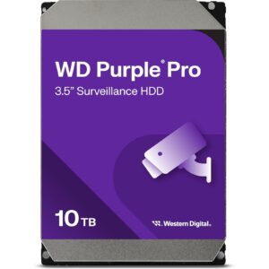 WD Purple Pro Smart Video Hard Drive - 10 TB<br/><br/><b>Features</b><br/>Engineered for advanced AI-enabled recorders