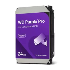 WD Purple Pro Smart Video Hard Drive - 24 TB<br/><br/><b>Features</b><br/>Engineered for advanced AI-enabled recorders