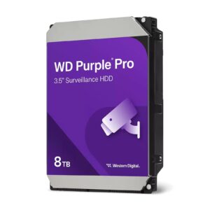 WD Purple Pro Smart Video Hard Drive - 8 TB<br/><br/><b>Features</b><br/>Engineered for advanced AI-enabled recorders