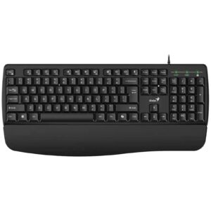 <b>COMFORTABLE TYPING WITH PALM REST</b><br/>Built-in palm rest supports your forearms and wrists for a more relaxed and healthy typing posture.<br/><br/><b>BOOST PRODUCTIVITY WITH HOTKEYS</b><br/>Easy-access shortcut keys for editing