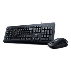 Combines sleek design with exeptional value. This desktop set combines a spill-resistant keyboard