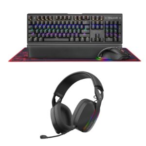 <b>Get everything you need for your gaming career in one handy Marvo Scorpion peripherals and accessories bundle.</b><br/><br/>The bundle features:<br/><B>1 x KEMAR-CM420-UK</b> Marvo Scorpion CM420-UK 3-in-1 RGB Mechanical Keyboard