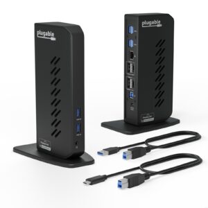 <B>Flexible Expandability</B><br/>This USB laptop dock provides dual HDMI or DisplayPort video outputs