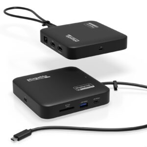 <B>7 Port Mini Dock</B><br/>Plugable’s 7-in-1 mini docking station for Windows and Mac packs in 2x HDMI
